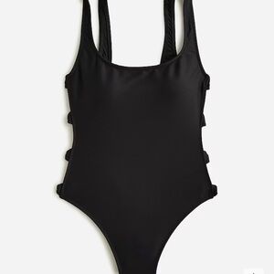 NWT JCrew Ribbed Side Bow One Piece Swimsuit